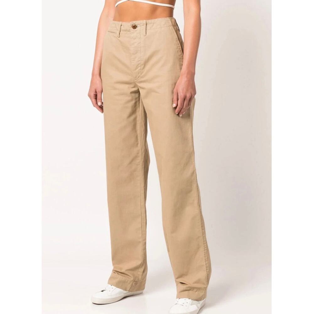 Re/Done Women's 23 Pants '90s Loose Trousers High Rise 100% Cotton Twill